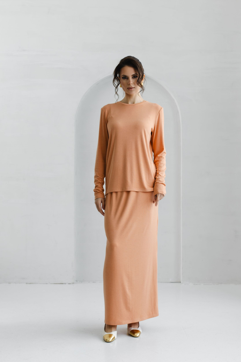 Юбка из трикотажа на резинке VLVT, цвет: красный, 00-00005367 купить онлайн