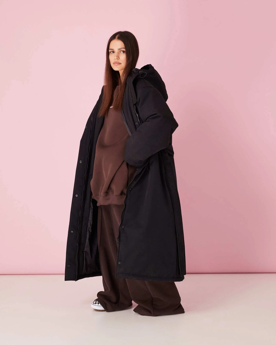 Плащ черный зима TABOO, цвет: Черный, PLBLACK купить онлайн