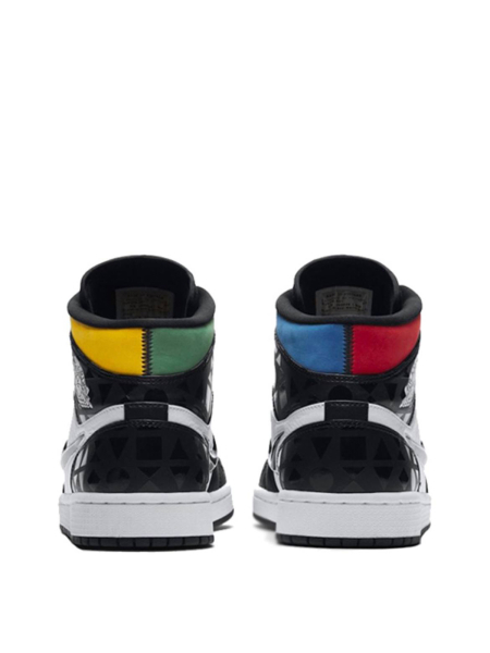 Кроссовки Air Jordan 1 Mid shvetsov store, цвет: белый/черный CJ9219-001 | новая мужская коллекция купить онлайн