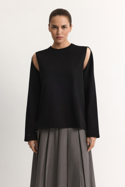 Лонгслив из смесового хлопка