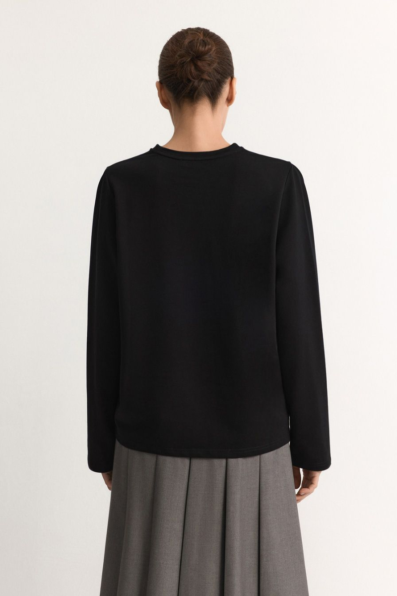 Лонгслив из смесового хлопка TOPTOP, цвет: Черный, TT.025.12361.902 купить онлайн