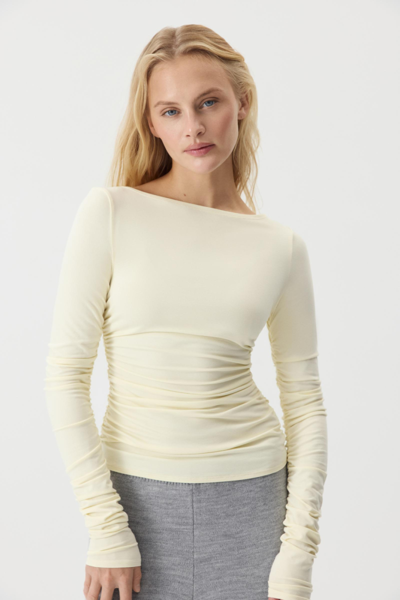 Лонгслив с драпировкой Лонгслив с драпировкой