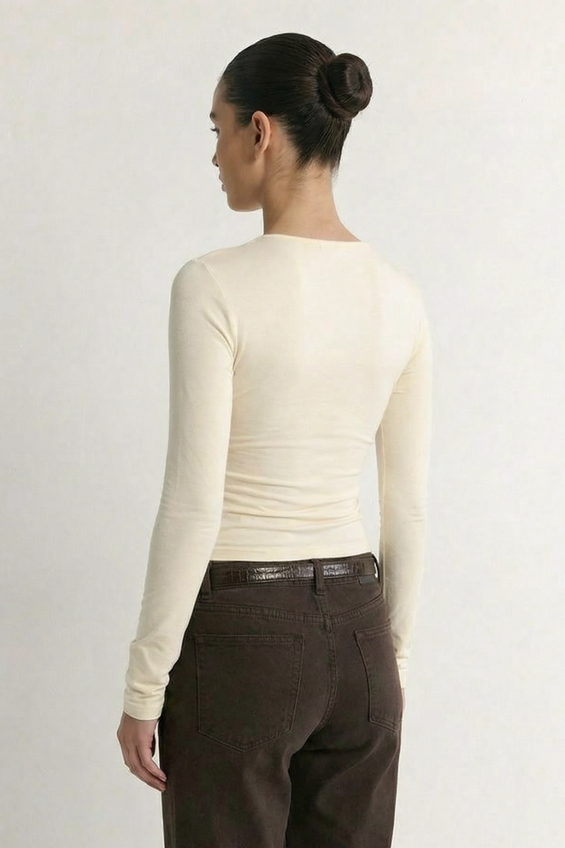 Лонгслив с рукавами на кнопках TOPTOP, цвет: Желтый, TT.025.17747.200 купить онлайн