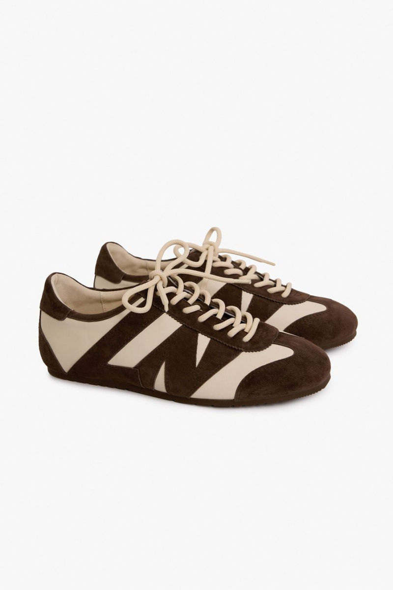 Кроссовки из натуральной кожи и замши Lera Nena, цвет: коричневый LN.501.18956.701 купить онлайн