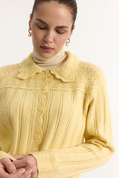 Кардиган с отложным воротником TOPTOP, цвет: Желтый, TT.051.18934.200 купить онлайн