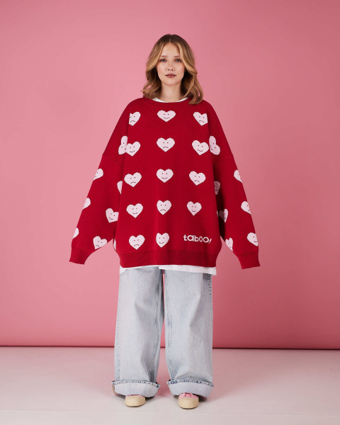 Свитер Сердце 24/7 TABOO, цвет: красный, SVHeart купить онлайн