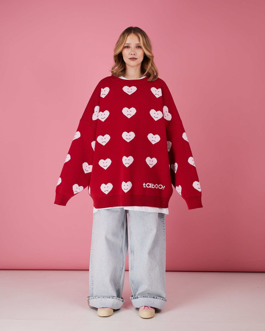 Свитер Сердце 24/7 TABOO, цвет: красный, SVHeart купить онлайн