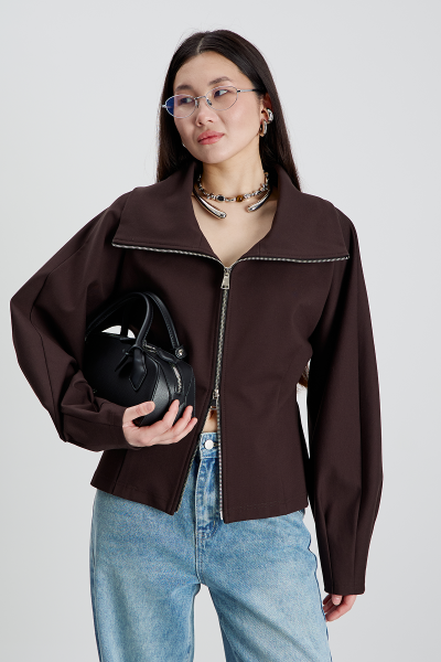 Джемпер на молнии MIA AIM, цвет: темный шоколад, MIA739 купить онлайн
