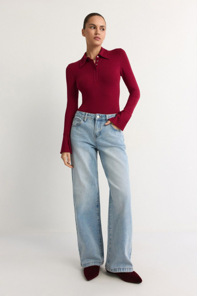 Джинсы из 100% хлопка с вышивкой TOPTOP, цвет: синий, TT.036.18372.620 купить онлайн