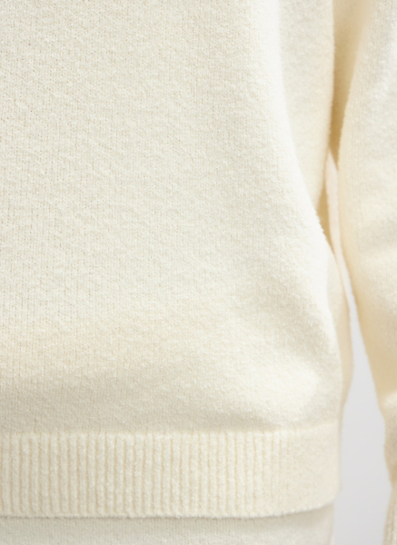 Джемпер фактурной вязки из хлопка ALL WE NEED, цвет: белый,  купить онлайн