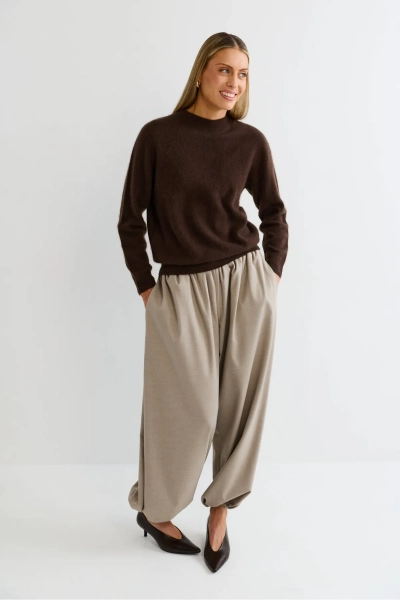 Джемпер из альпаки и кашемира Erist store, цвет: коричневый, НФ-00003138 купить онлайн