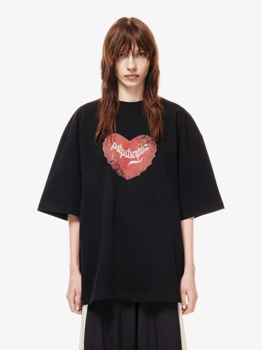 Футболка оверсайз с принтом p.p.s., цвет: Черный, 1039.01.00.BLK купить онлайн