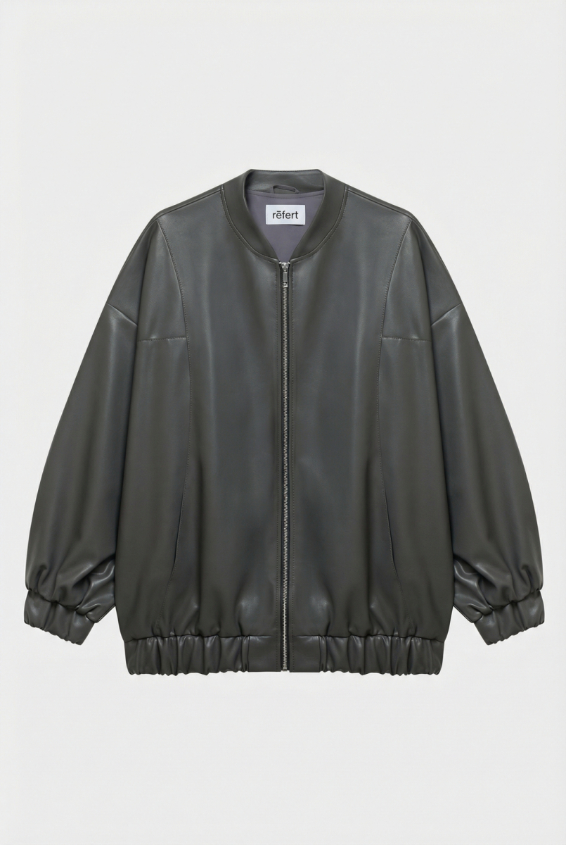 Куртка из экокожи с рельефами