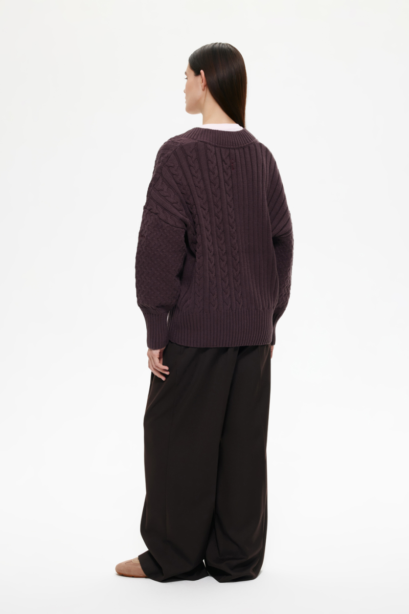 Джемпер с косами и вышивками DREAMS BY ALENA AKHMADULLINA, цвет: коричневый, 225104140304463/408000 купить онлайн