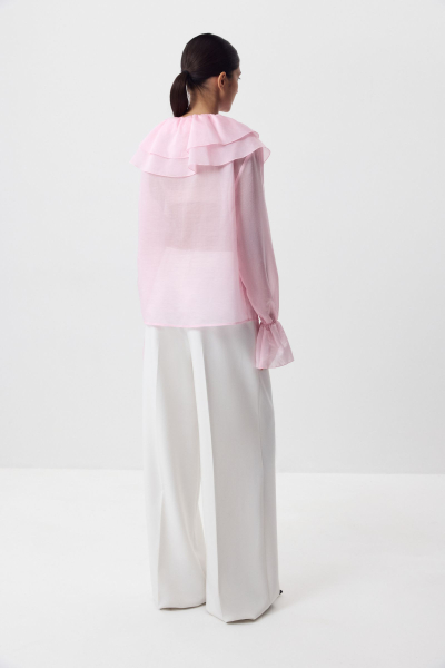 Блуза с воланами из тенсела Charmstore, цвет: розовый, 102-416100-221 купить онлайн Блуза с воланами из тенсела Charmstore, цвет: розовый, 102-416100-221 купить онлайн