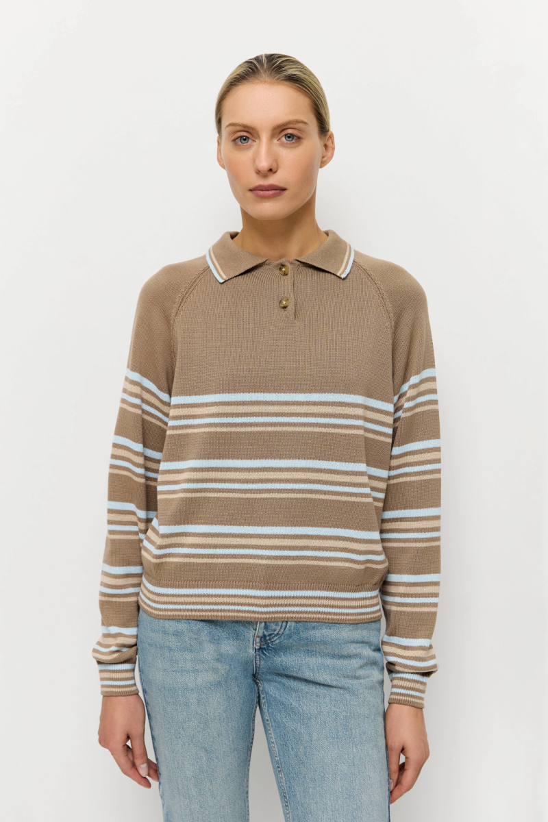 Поло в полоску из хлопка