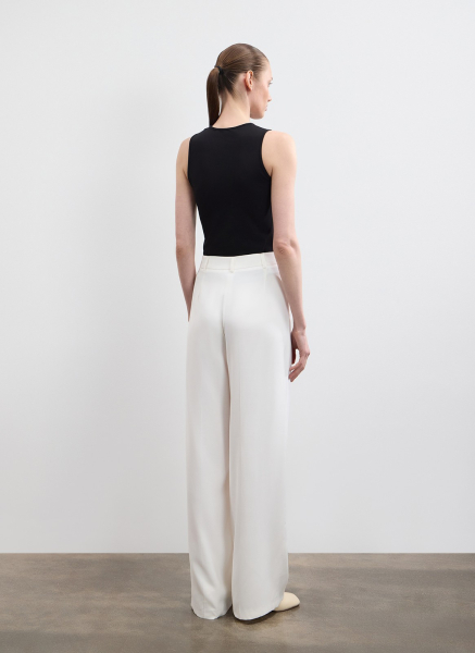 Брюки из струящейся ткани ALL WE NEED, цвет: белый,  купить онлайн