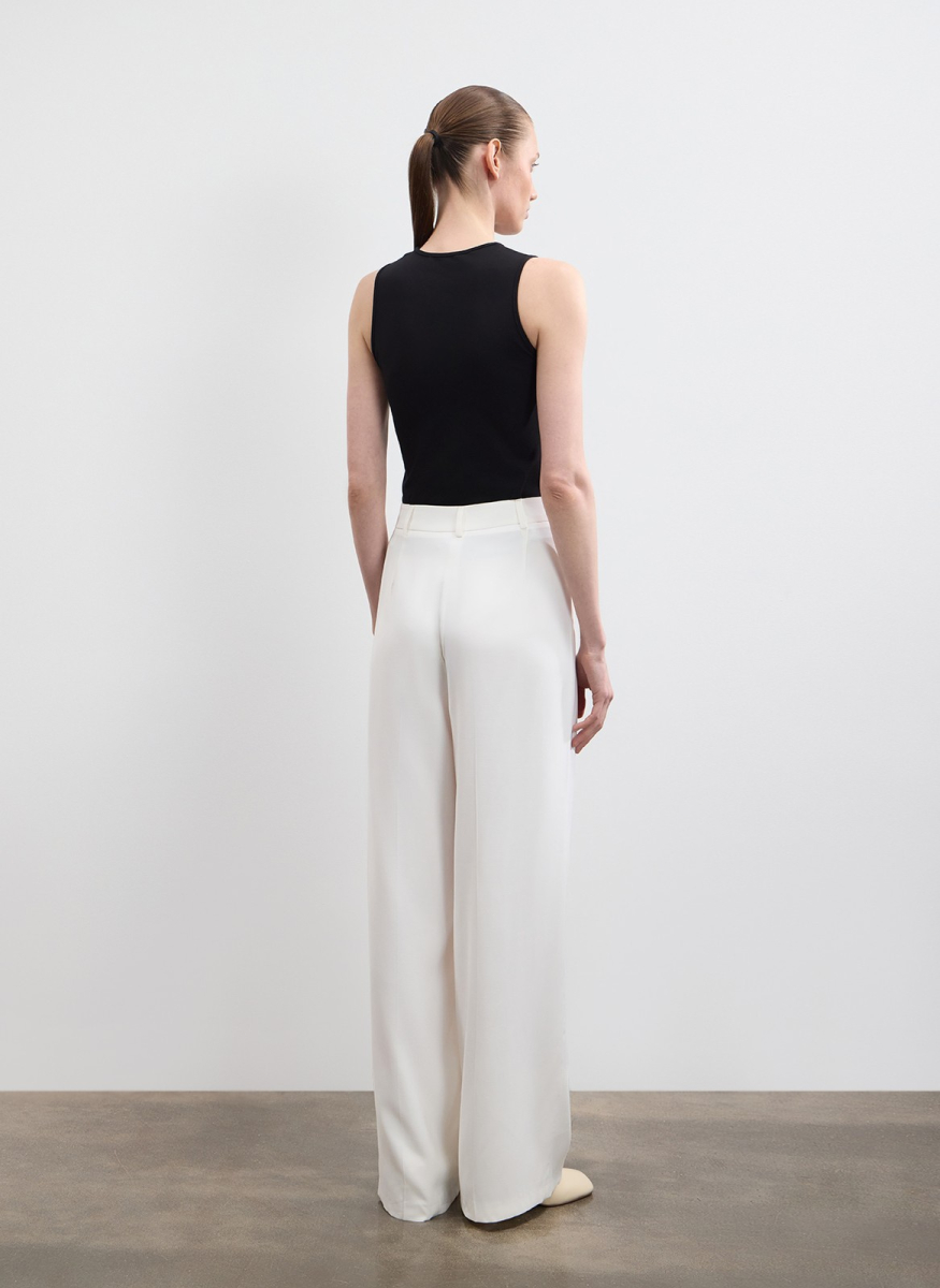 Брюки из струящейся ткани ALL WE NEED, цвет: белый,  купить онлайн