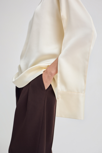 Блуза наоборот Shtripling, цвет: белый, SHRUB007MLK купить онлайн