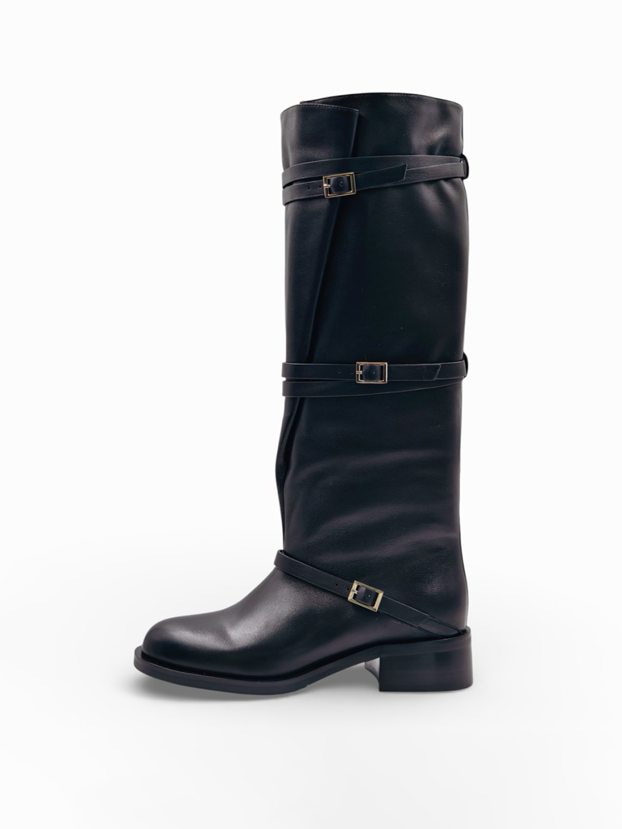 Сапоги демисезонные из натуральной кожи