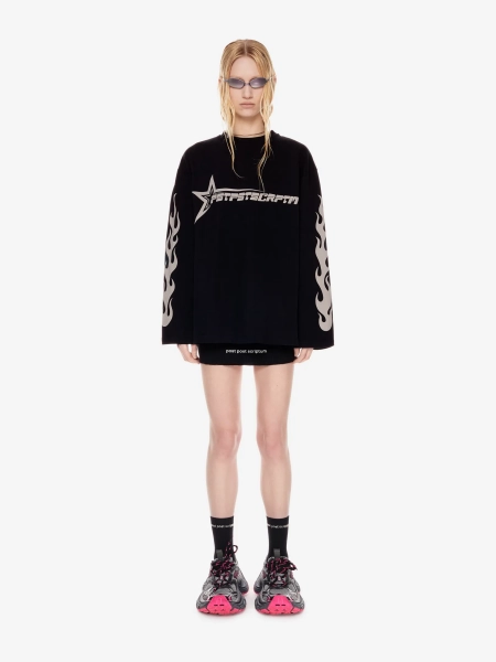 Лонгслив с потертым принтом p.p.s., цвет: Черный, 1124.000.00.01.001 купить онлайн