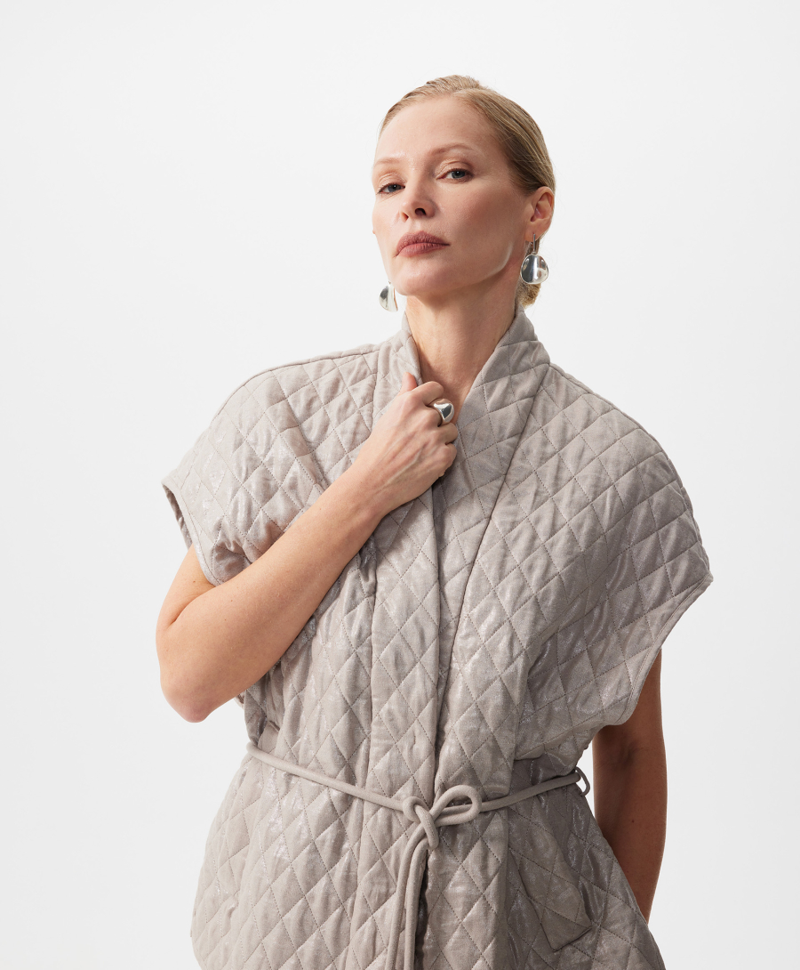 Стеганый легкий жилет GLVR, цвет: серый, 126G22GAC4707 купить онлайн