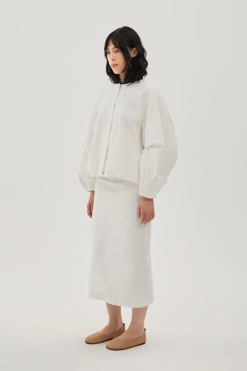 Жакет из бумажной ткани UNKE, цвет: белый, 2601J002C_WH купить онлайн