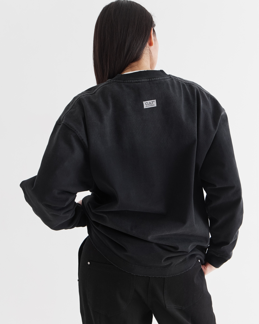 Лонгслив «Камень» CULTBASE, цвет: Черный,  купить онлайн