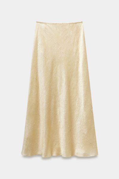 Юбка миди из жатого сатина