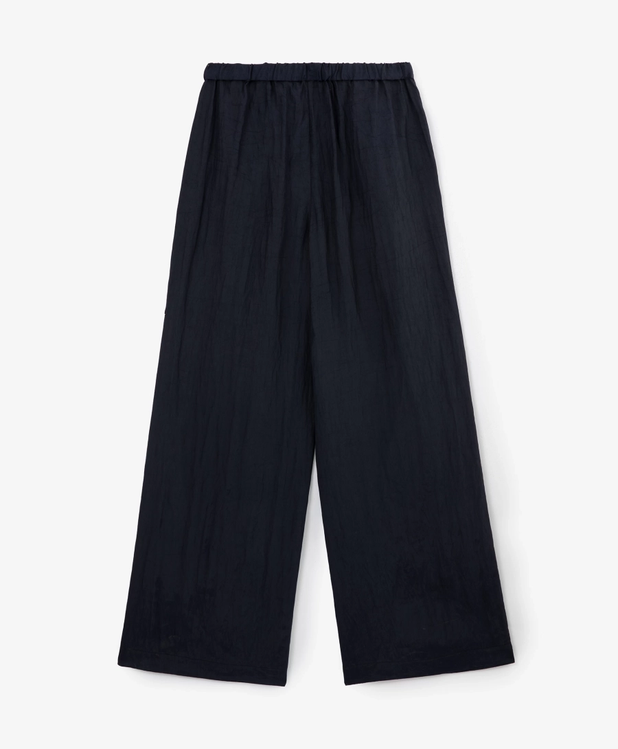 Прямые широкие брюки средней посадки GLVR, цвет: синий,  купить онлайн