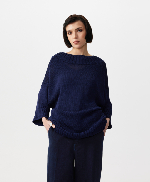 Джемпер оверсайз удлиненный