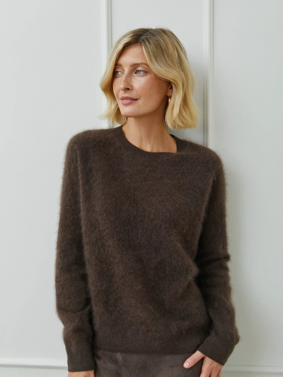 Джемпер кашемировый с круглым вырезом Marou, цвет: коричневый, Mar4_2611 купить онлайн Джемпер кашемировый с круглым вырезом Marou, цвет: коричневый, Mar4_2611 купить онлайн