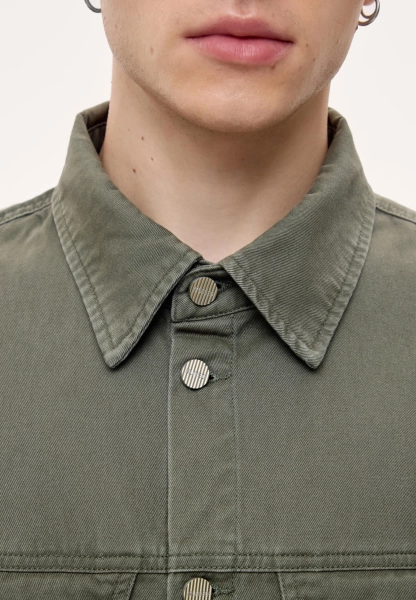 Мужская рубашка карго из твила MUTED, цвет: Темно-зеленый, 904737.MSHR0025_Dark-green купить онлайн