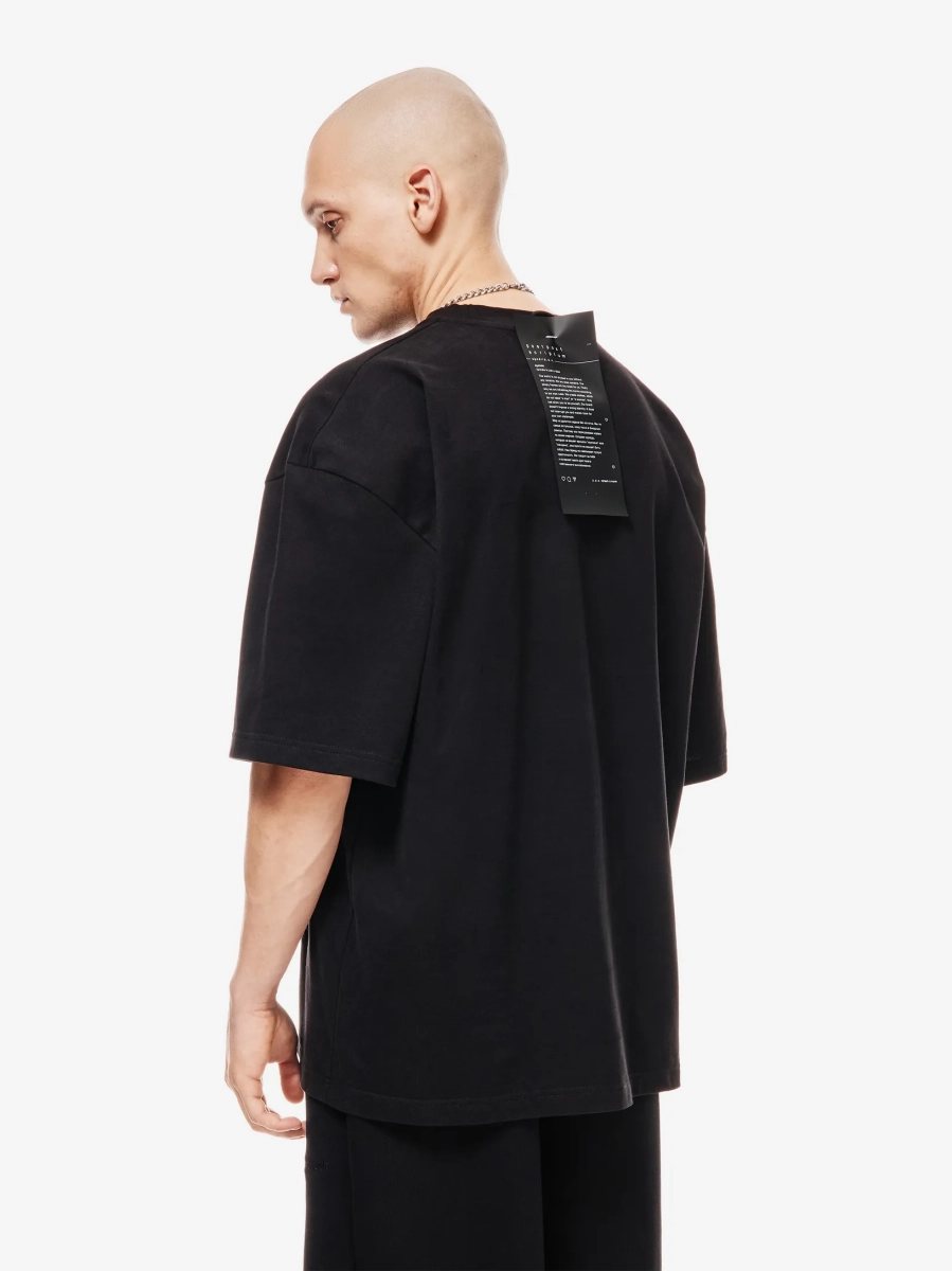 Футболка оверсайз с принтом p.p.s., цвет: Черный, 1039.01.00.BLK купить онлайн