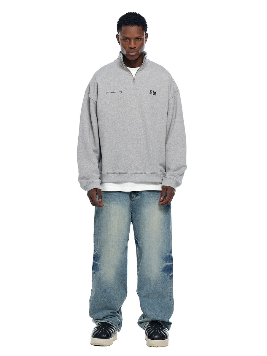 Свитшот FRHT, цвет: меланж, SWTHLFZIPMLG купить онлайн