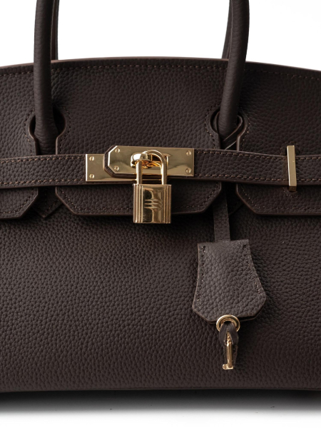 Сумка из зернистой кожи brand salad, цвет: коричневый J-704-PHR 7618 купить онлайн