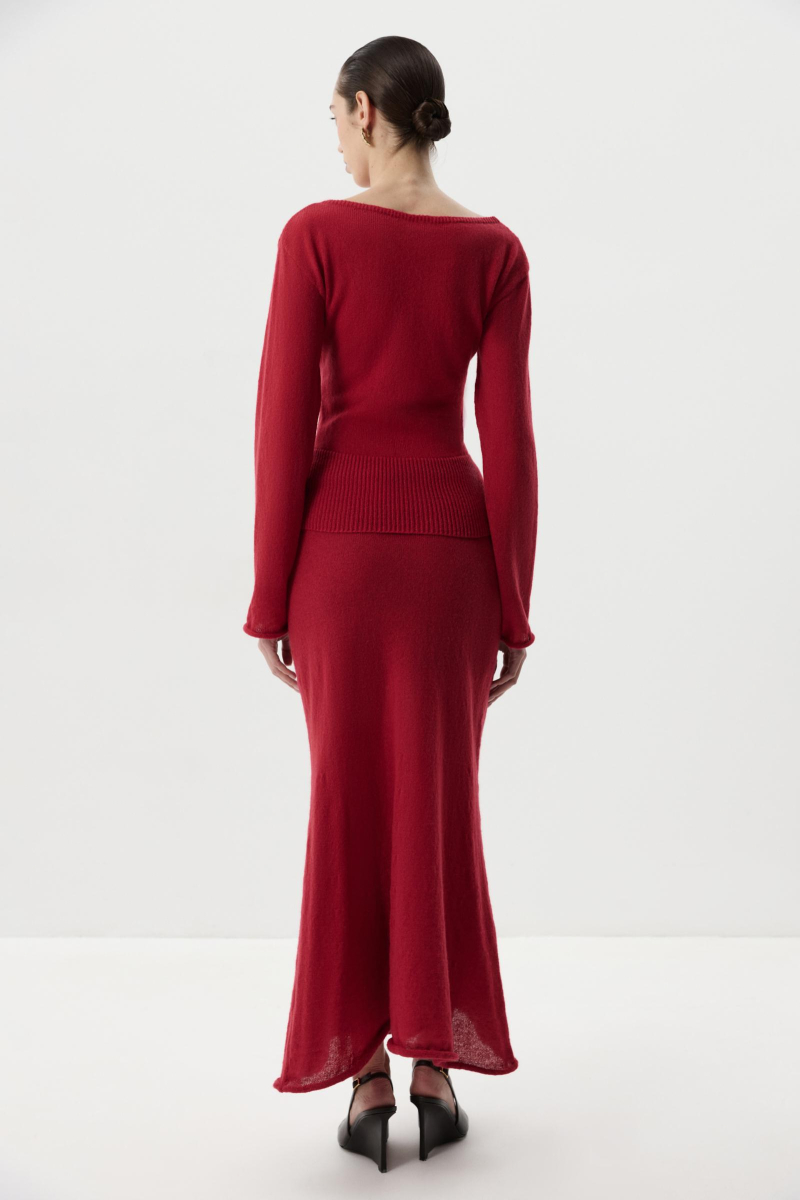 Лонгслив с шарфом Charmstore, цвет: Бордовый, 313-51585-451 купить онлайн