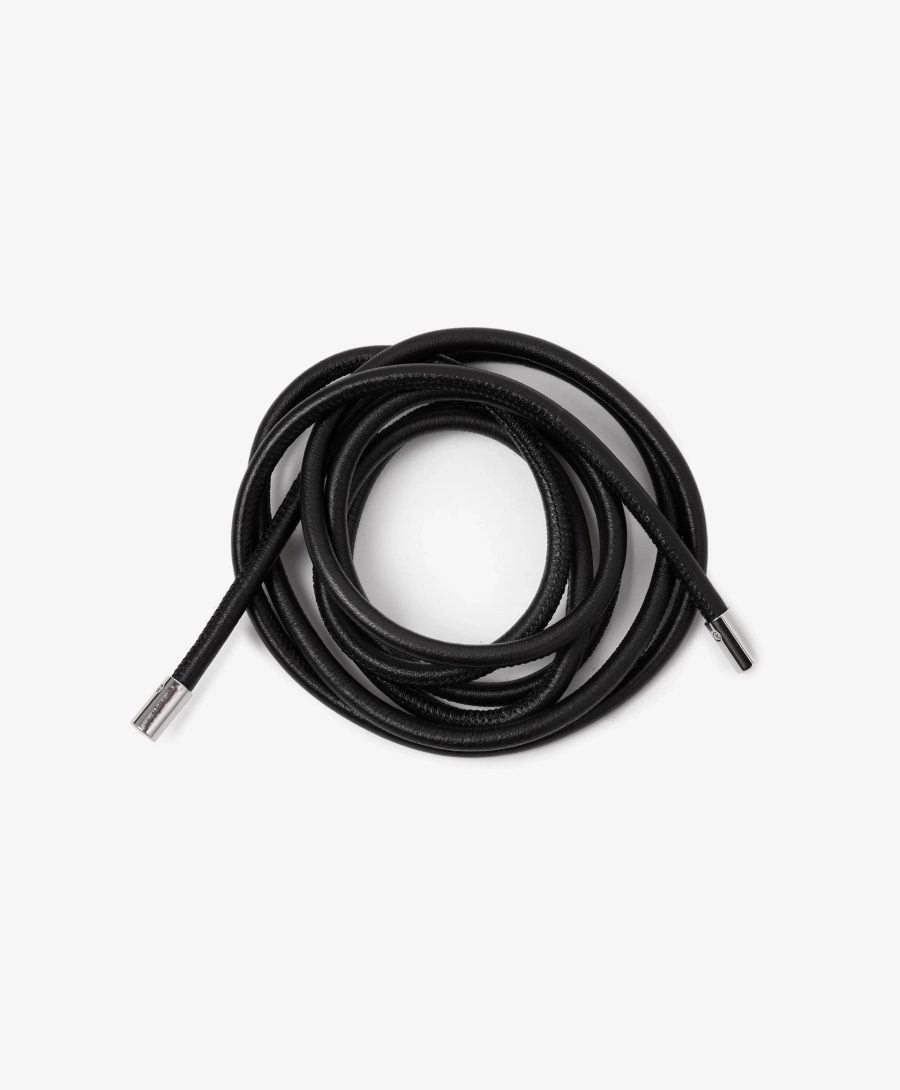 Пояс-шнур из натуральной кожи GLVR, цвет: Черный 126G21GAA2308 купить онлайн