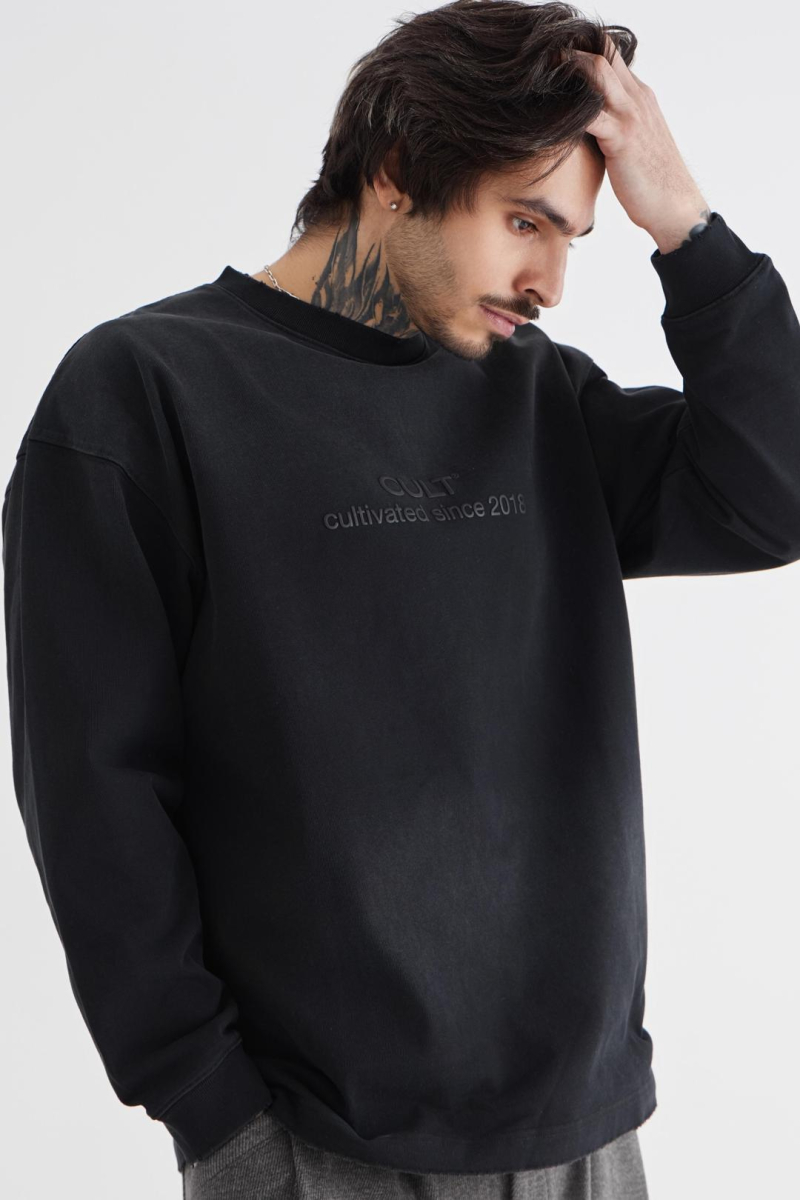 Лонгслив «Камень» CULTBASE, цвет: Черный,  купить онлайн