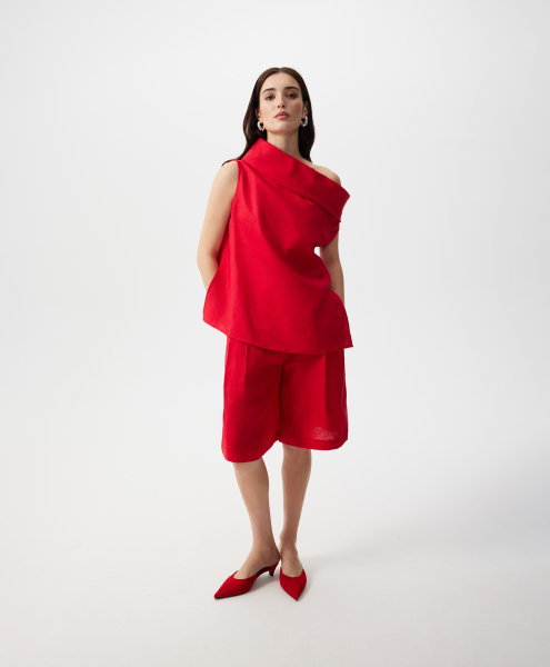 Топ льняной GLVR, цвет: красный, 126G25GAC2212 купить онлайн