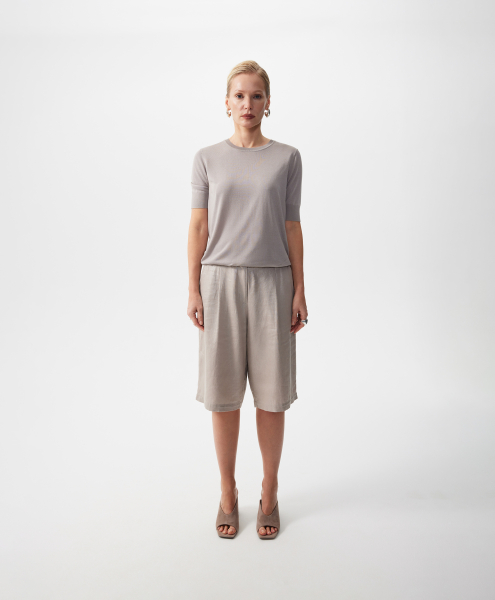 Шорты с перламутровым блеском GLVR, цвет: серый, 126G22GAC6002 купить онлайн