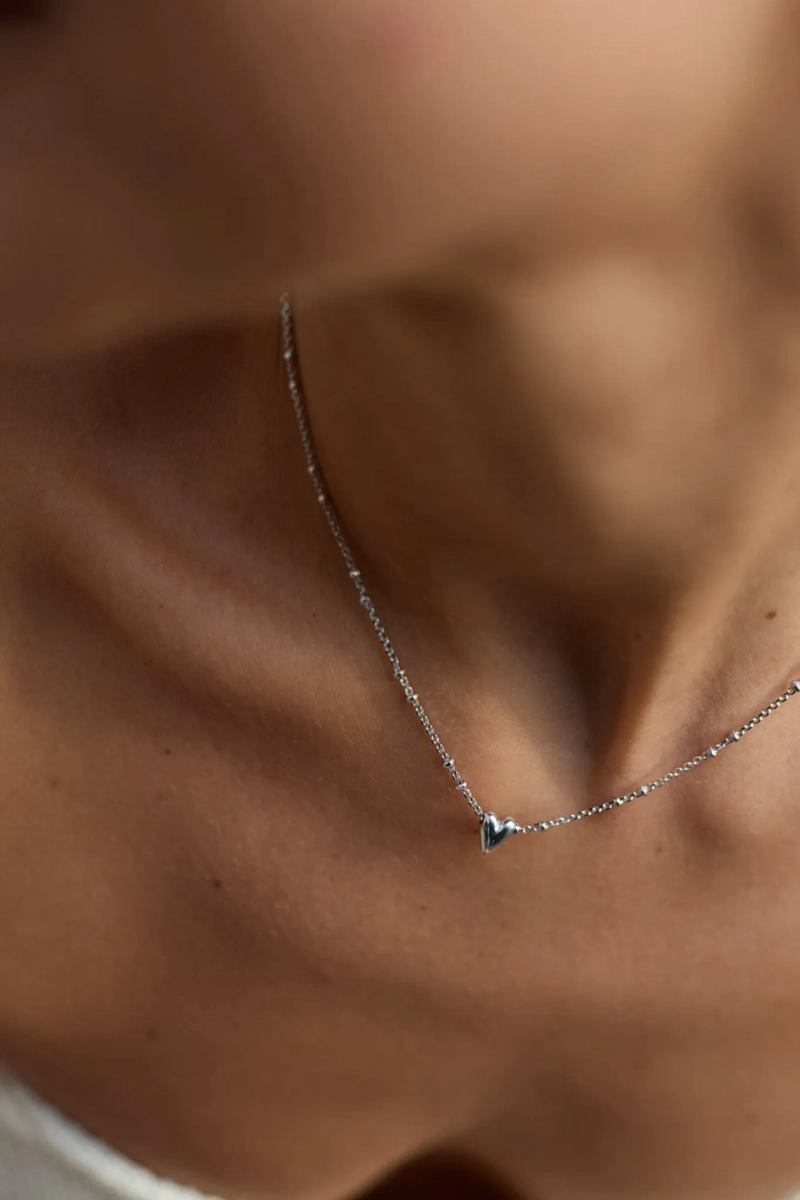 Серебряное колье на цепочке «Валентина полюбила» SBLESKOM, цвет: Серебряный, 12237 купить онлайн