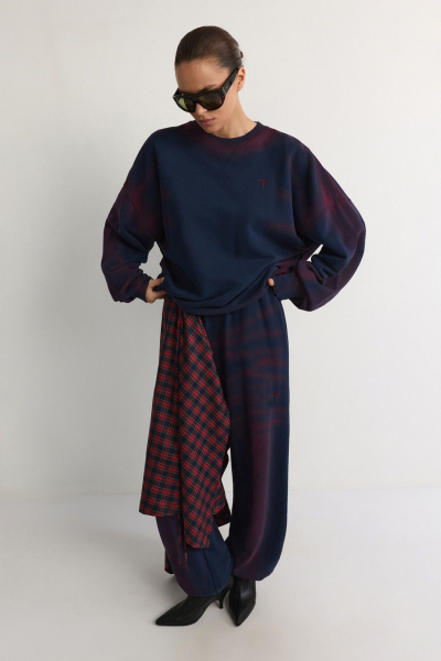 Брюки со спрей-эффектом TOPTOP, цвет: синий, TT.032.17997.621 купить онлайн