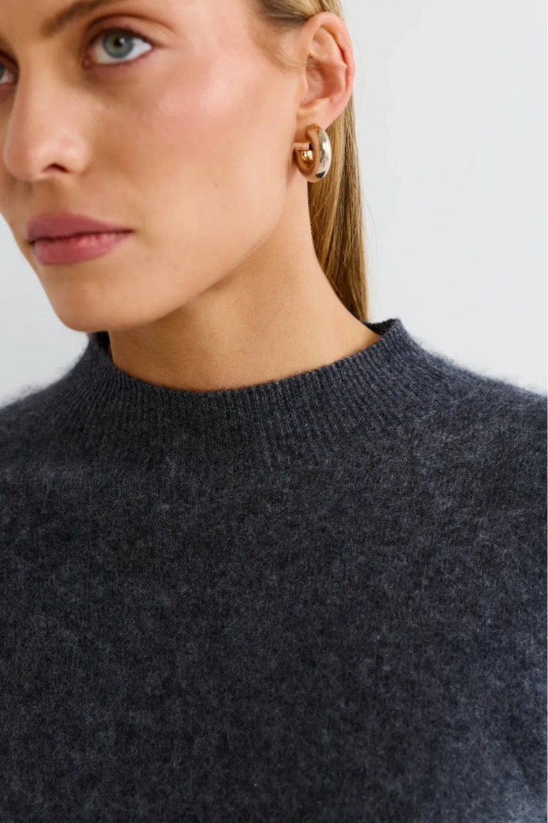 Джемпер из альпаки и кашемира Erist store, цвет: серый, НФ-00003208 купить онлайн