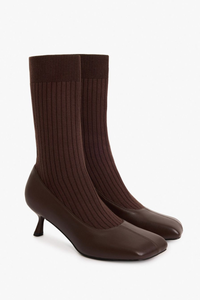 Полусапоги с квадратным мысом Lera Nena, цвет: коричневый LNU.401.18696.700 купить онлайн