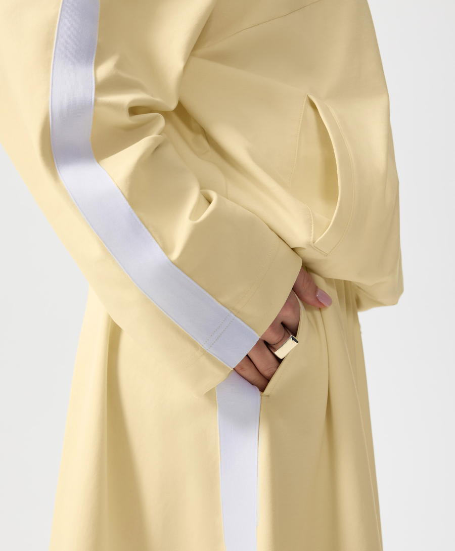 Свитшот оверсайз с воротником-стойкой GLVR, цвет: Желтый, 126G24GAC1601 купить онлайн