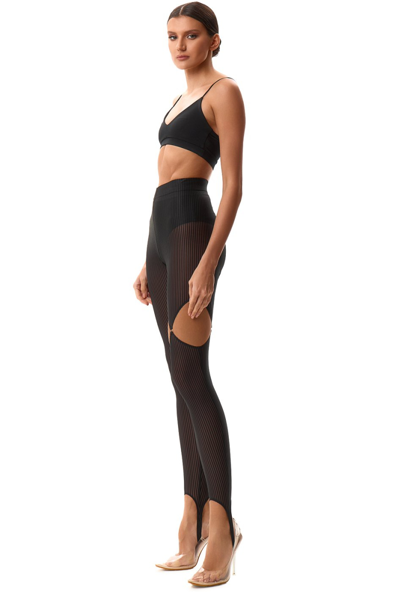 Легинсы с фигурным вырезом SODAMODA, цвет: Черный, 16201 купить онлайн