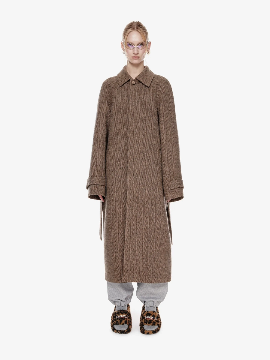 Однобортное пальто оверсайз из шерсти p.p.s., цвет: мультиколор, 1114.000.00.00.637 купить онлайн