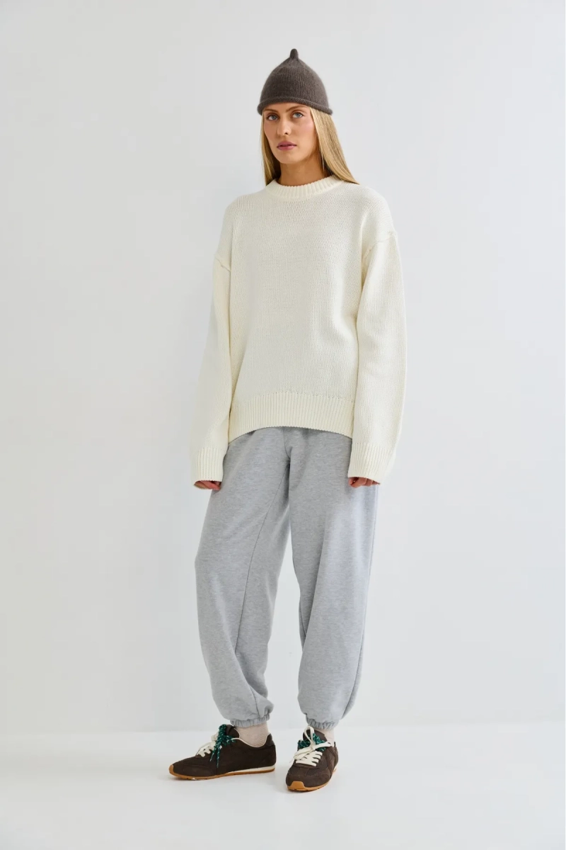 Джемпер с наружными швами Erist store, цвет: белый, НФ-00003243 купить онлайн