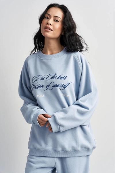 Свитшот винтажный Ледяной голубой Erist store, цвет: голубой, НФ-00003403 купить онлайн
